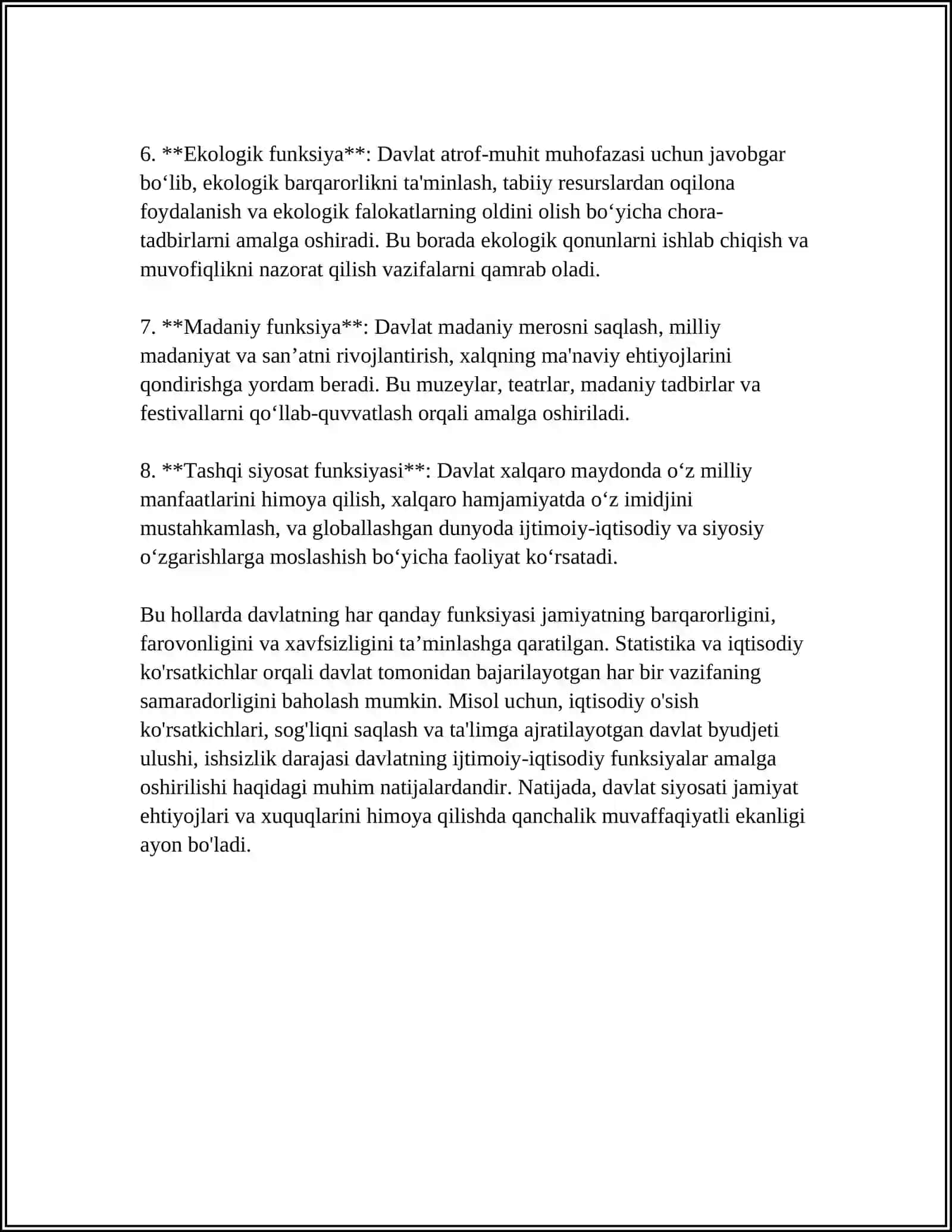 DAVLATNING TASHKILOT SIFATIDA FUNKSIYALARI VA VAZIFALARI 4