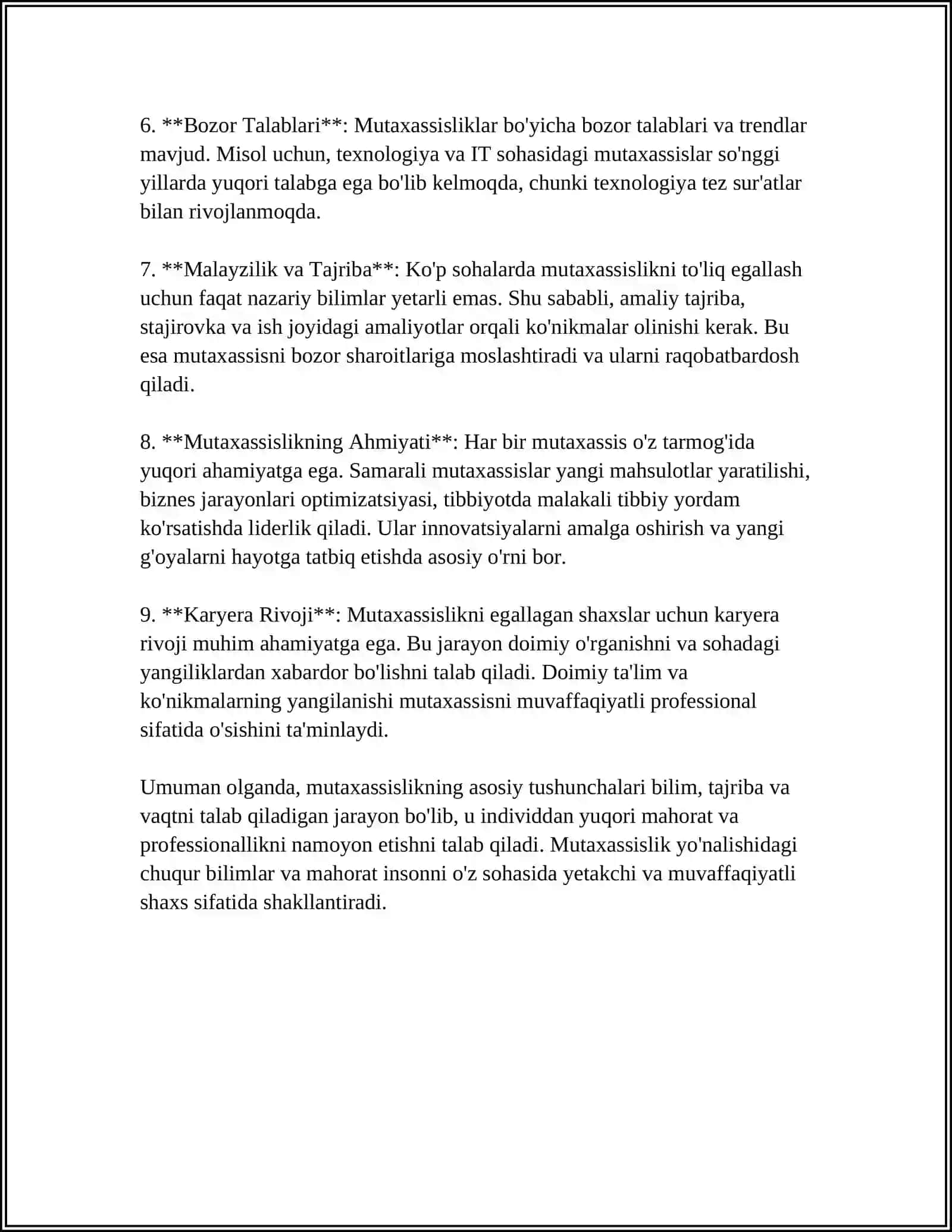 MUTAXASSLIKKA KIRISH MIKROMAVZU DOIRASIDA TERMINOLOGIK GOLSSARIY 4