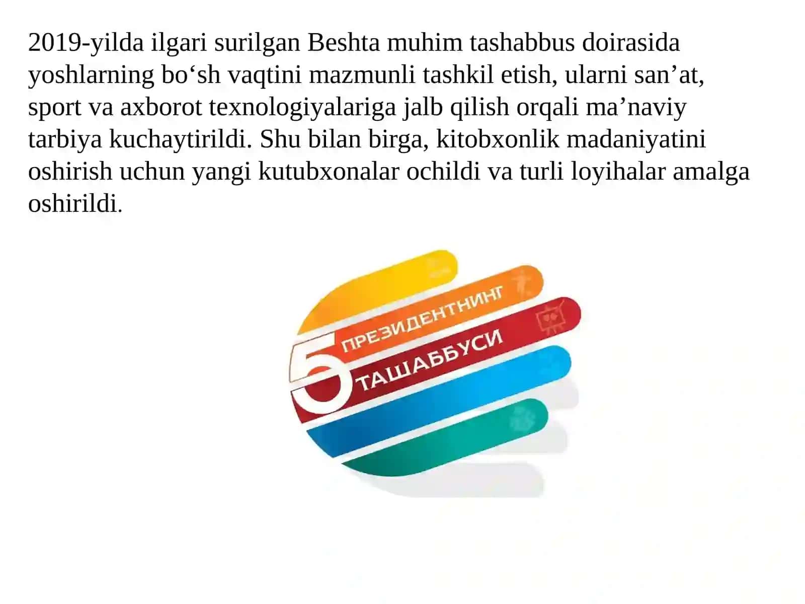 Yangi Oʻzbekistonda amalga oshirilayotgan ma’naviy oʻzgarishlar 4