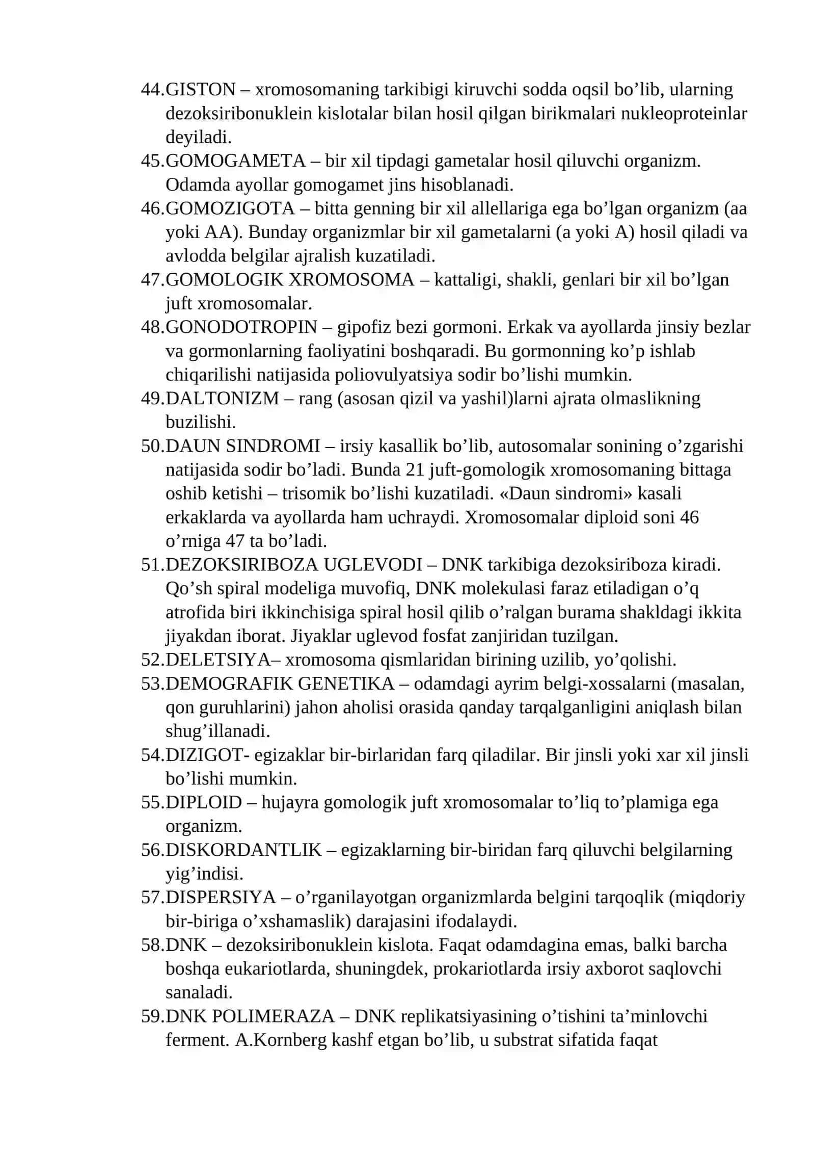 GENETIKA GLOSSARIY 100 TA 4