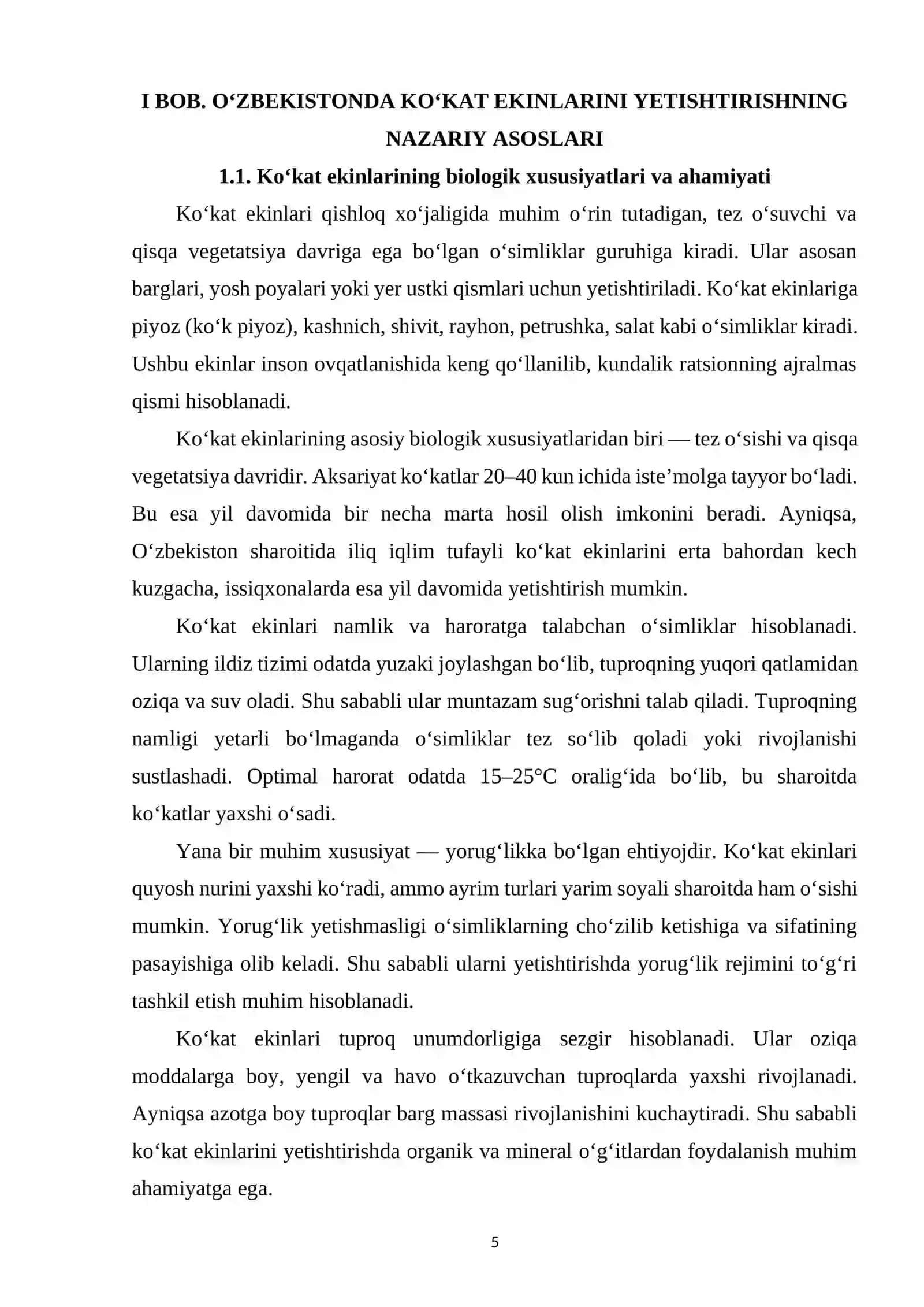 O’ZBEKISTON TUPROQLARIDA KO’KAT EKINLARINI YETISHTIRISH 4