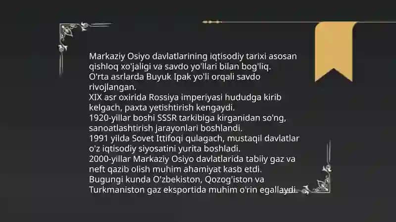 Markaziy Osiyo iqtisodiy integratsiyasi 4