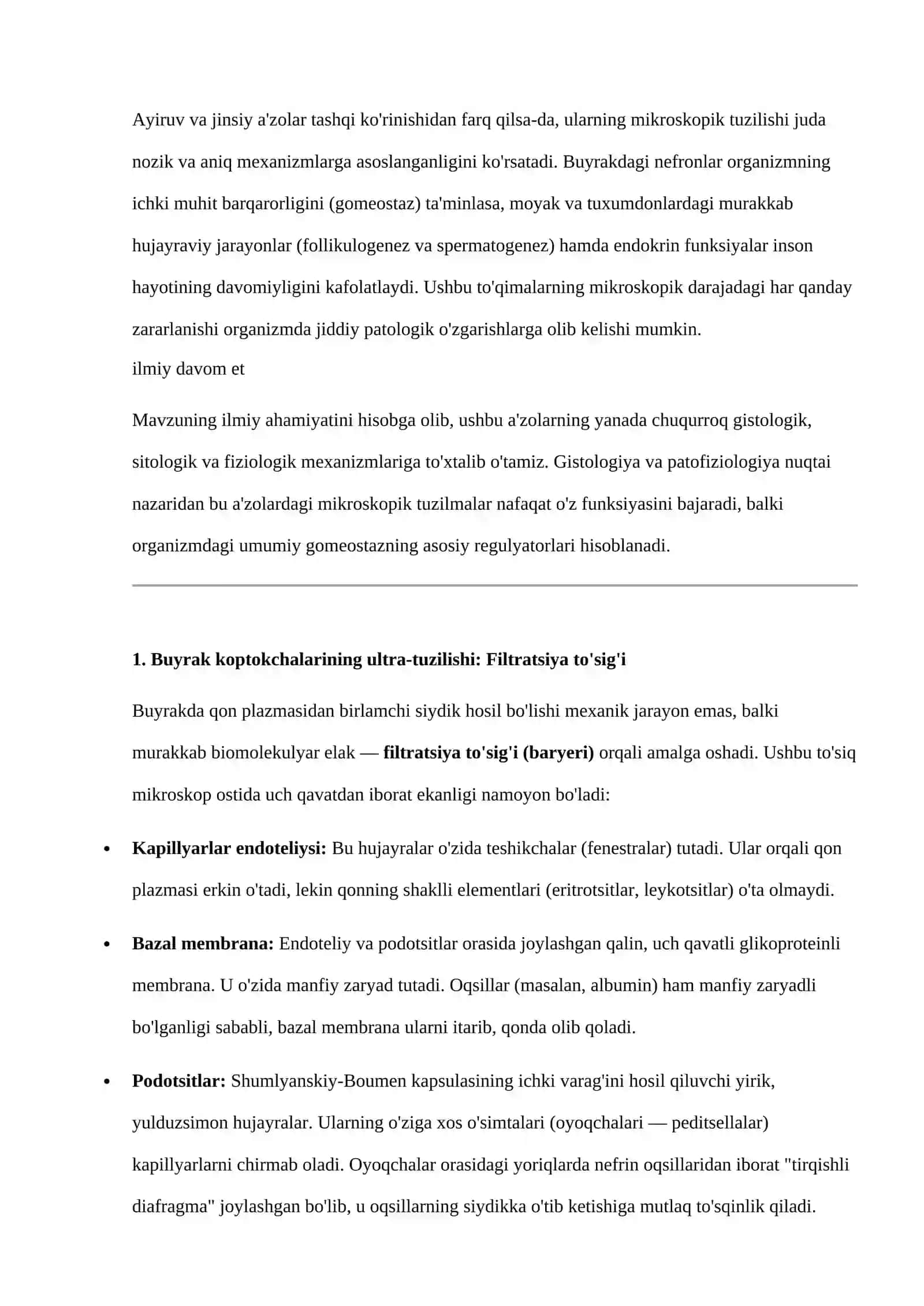 Mustaqil ish: Ayiruv va jinsiy a'zolar mikroskopik tuzilishini o'rganish 4