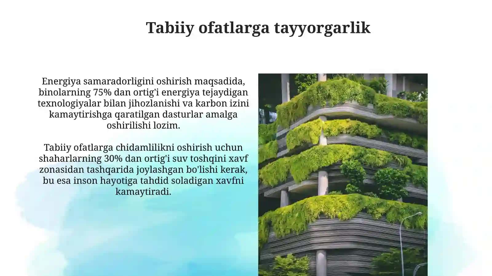 Shaharlarga qoʻyiladigan ekologik talablar 4