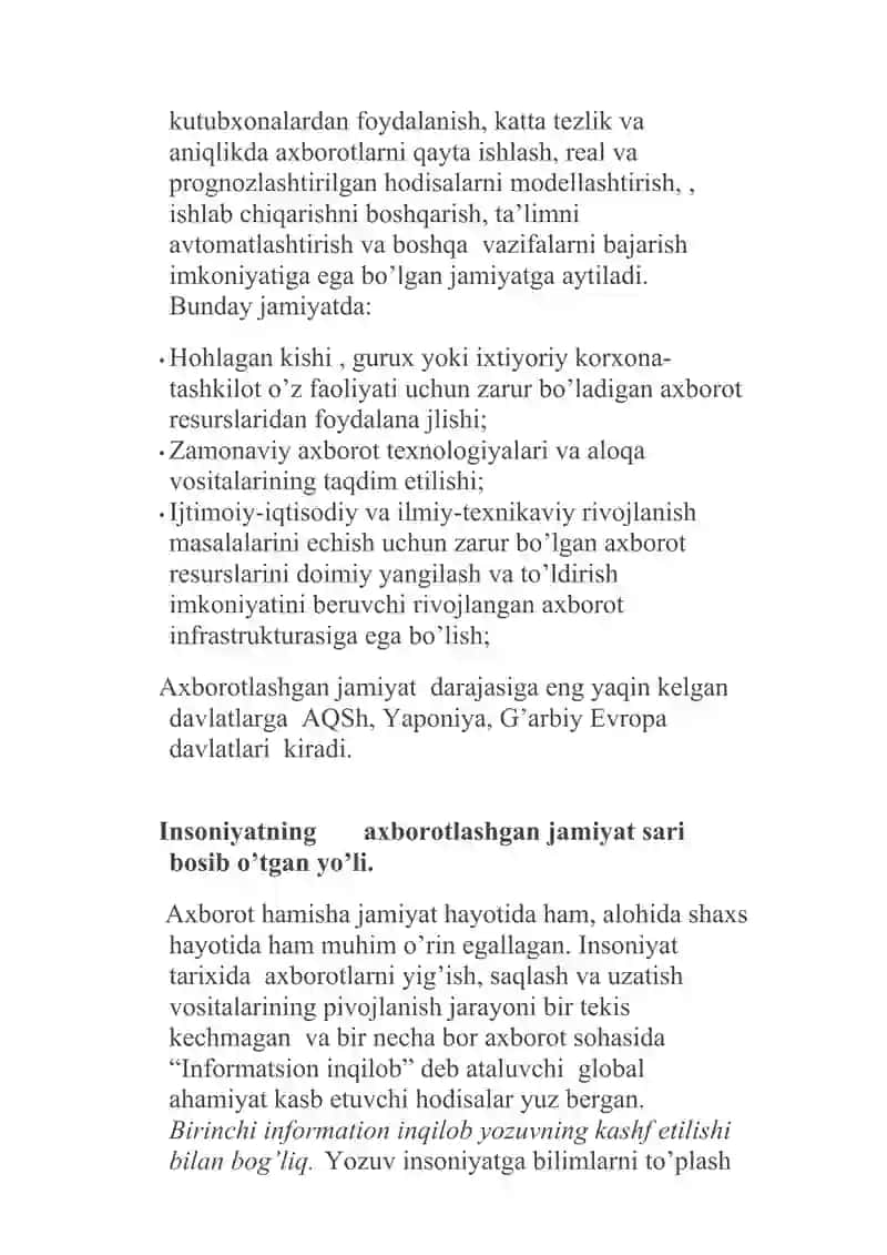 O'ZBEKISTONDA AXBOROTLASHGAJN JAMIYATNING XUSUSIYATLARI VA VERTUALLASHTRISH JARAYONI 4