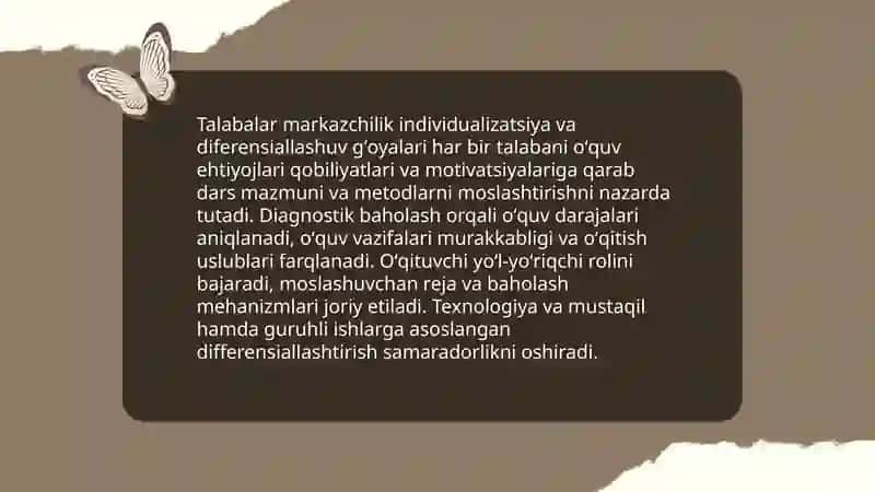 Oʻqitishning didaktik tamoyillarini yaratish gʻoyalari 4