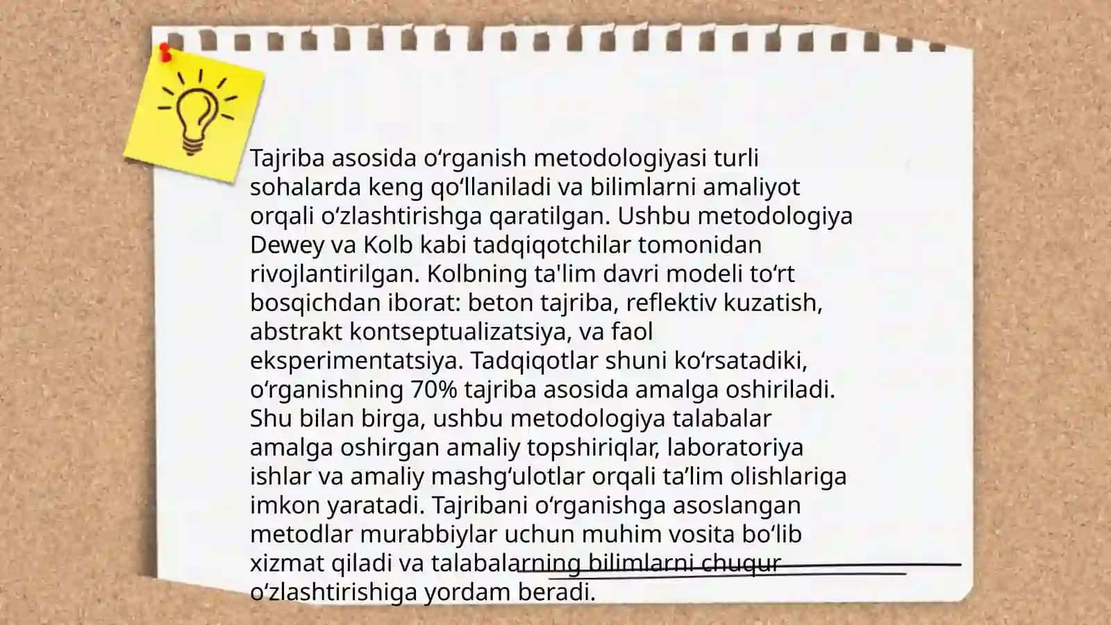 Ilģor pedagogik tajribani òrganish va umumlashtirish bosqichlari 4