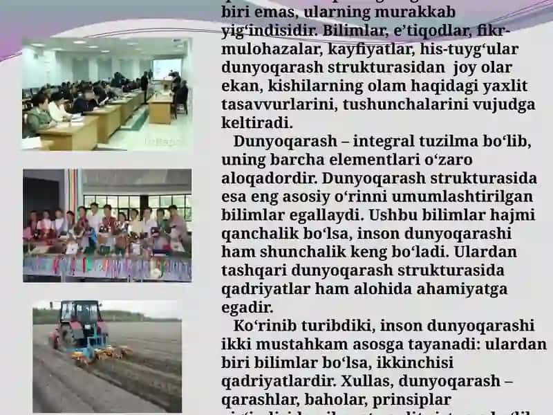 Dunyoqarashningo'z-o'zinianglashjarayonidagita'siri 4