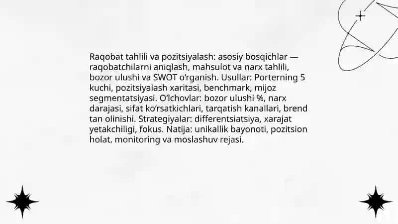 Marketingda strategik rejalashtirish 4