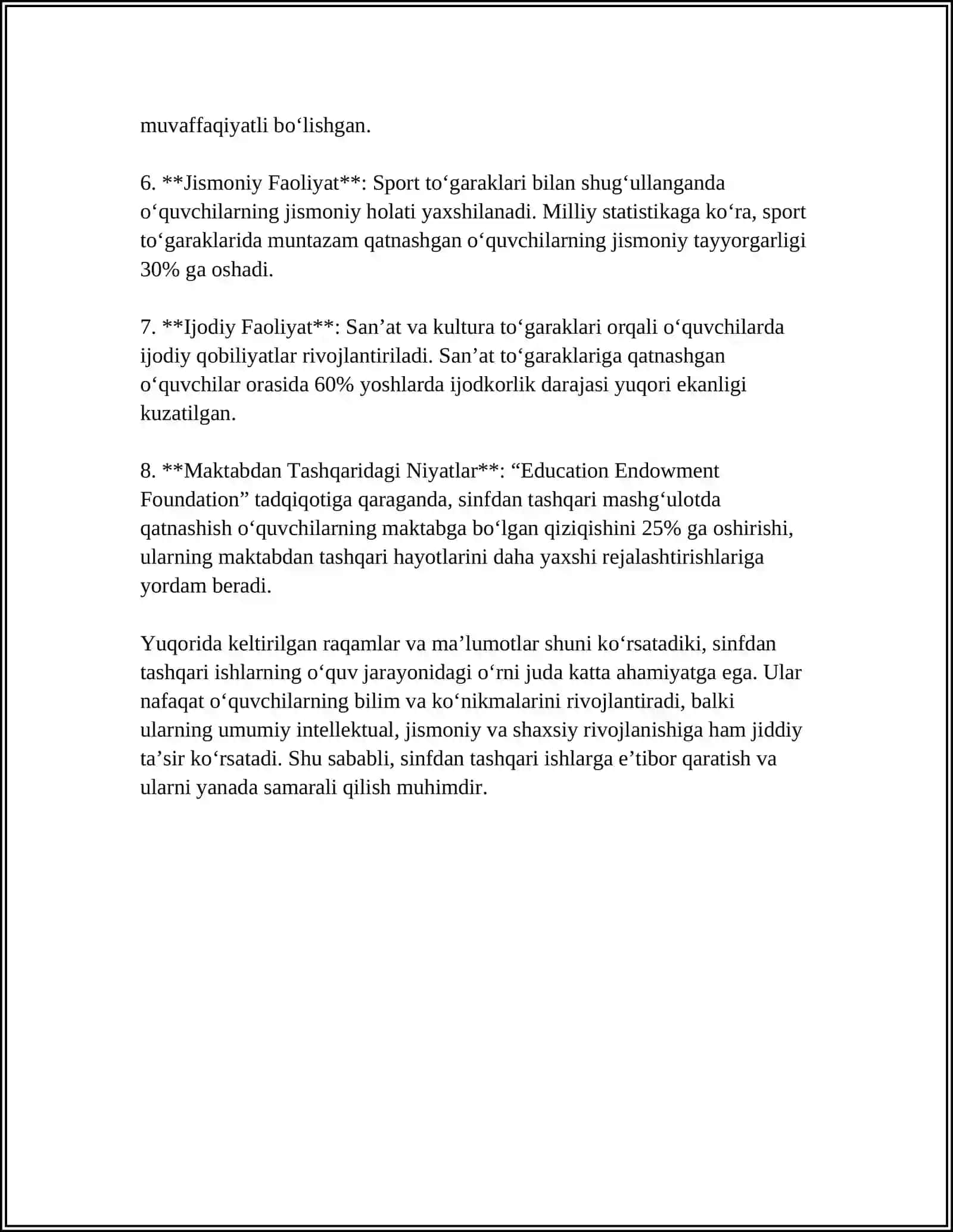 BOSHLANGʻICH SINFLARDA MATEMATIKADAN SINFDAN TASHQARI ISHLARNI TASHKIL QILISH TURLARI 4