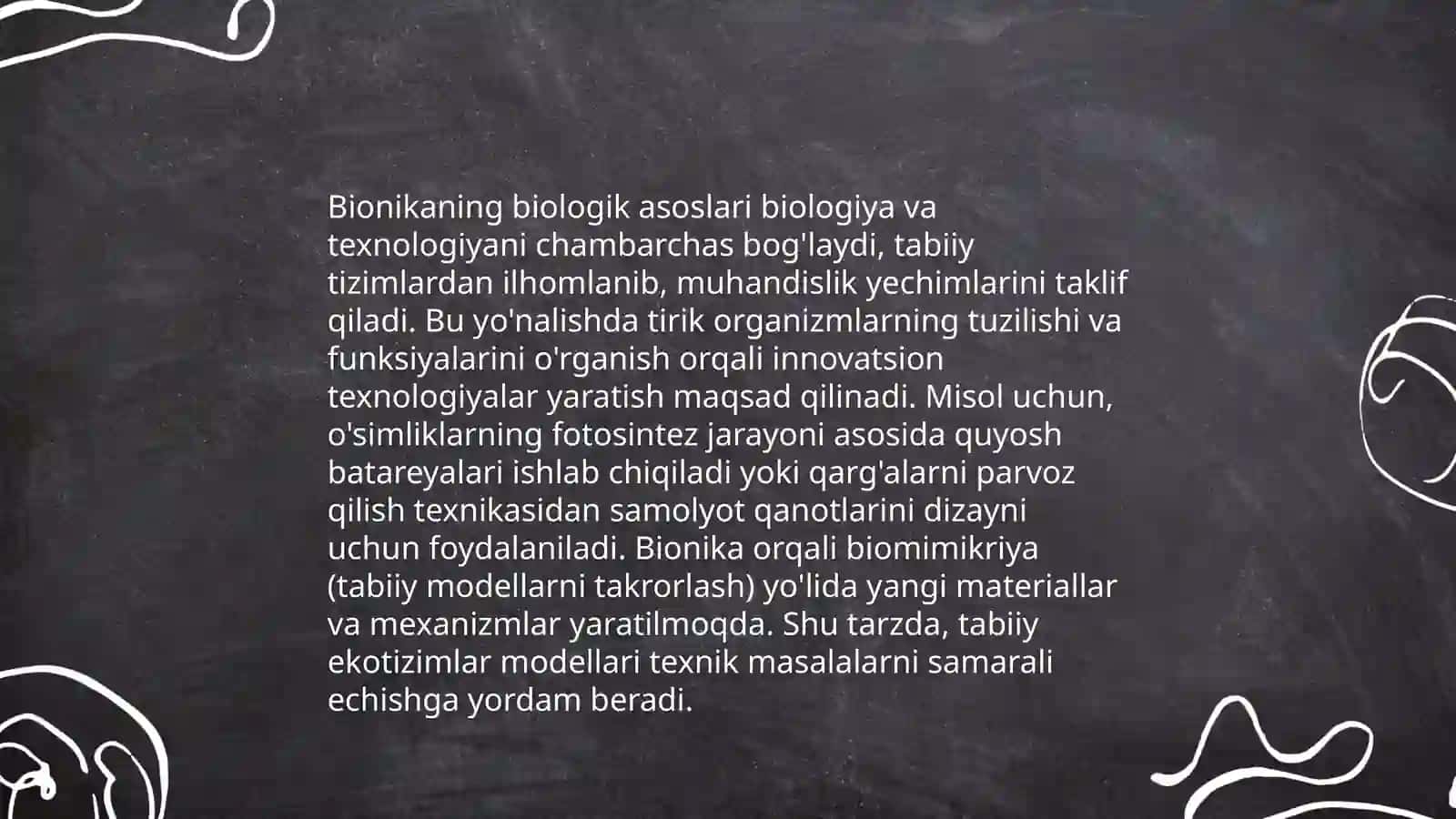 Bionika asoslari va uni inson hayotiga taʼsiri 4