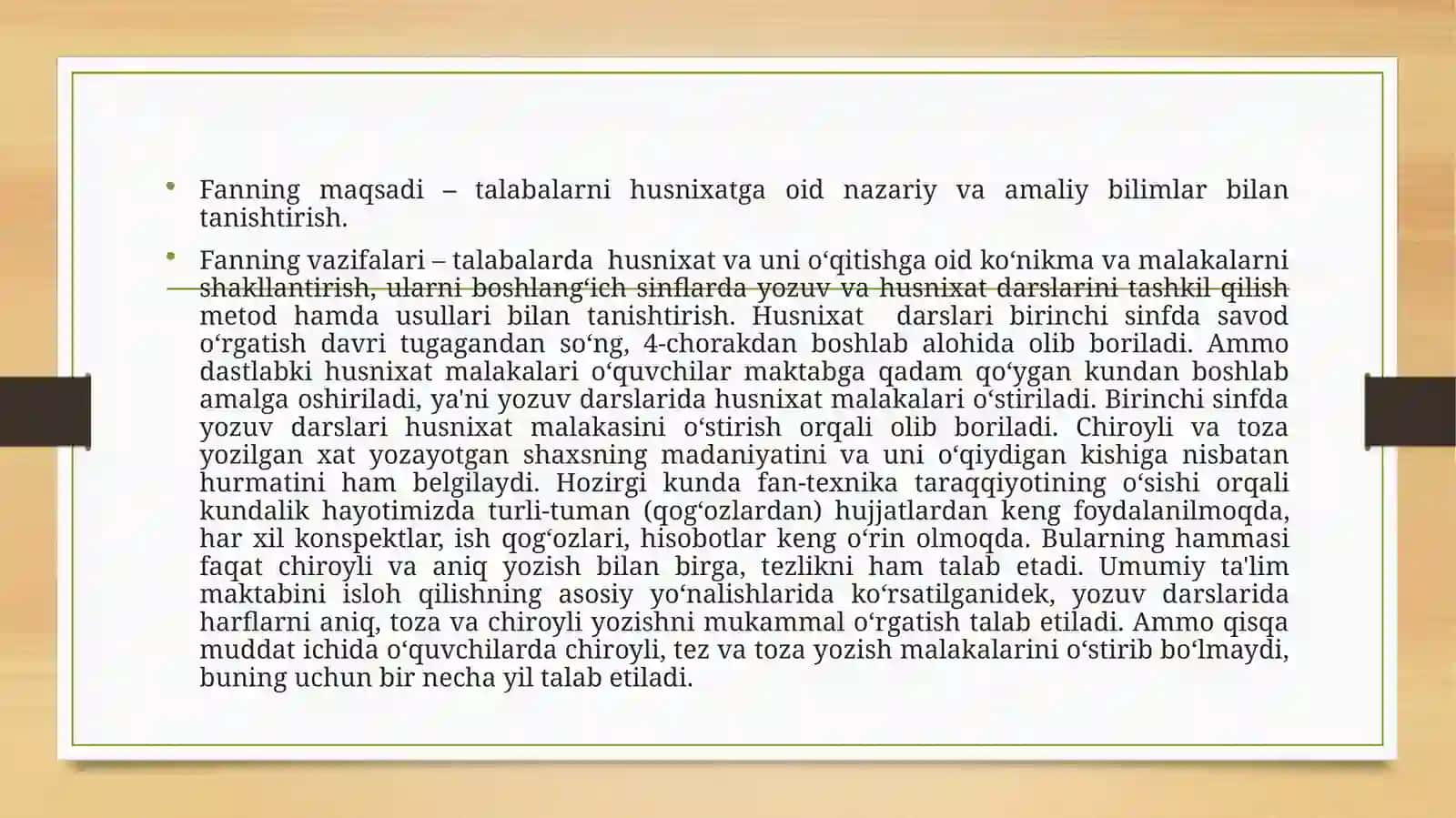Husnixatga o‘rgayishning maqsad va vazifalari 4