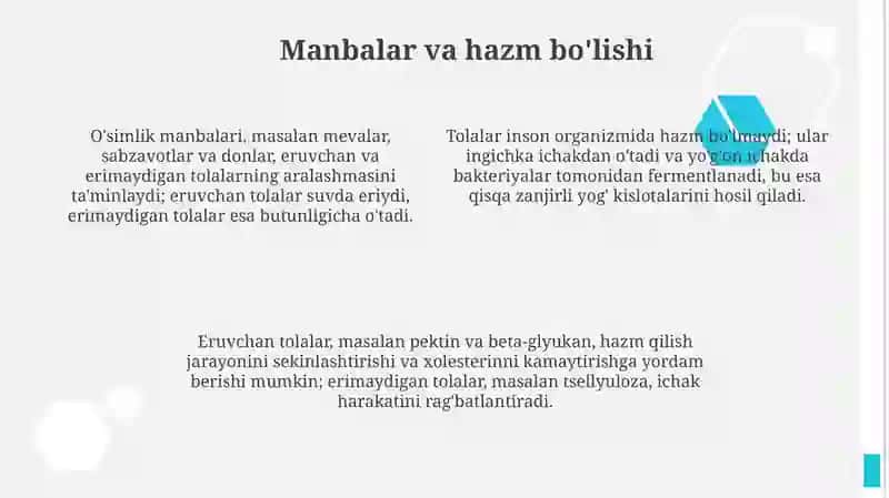 Oziq tolalari va ularning ovqʼtlanishdagi o‘rni 4