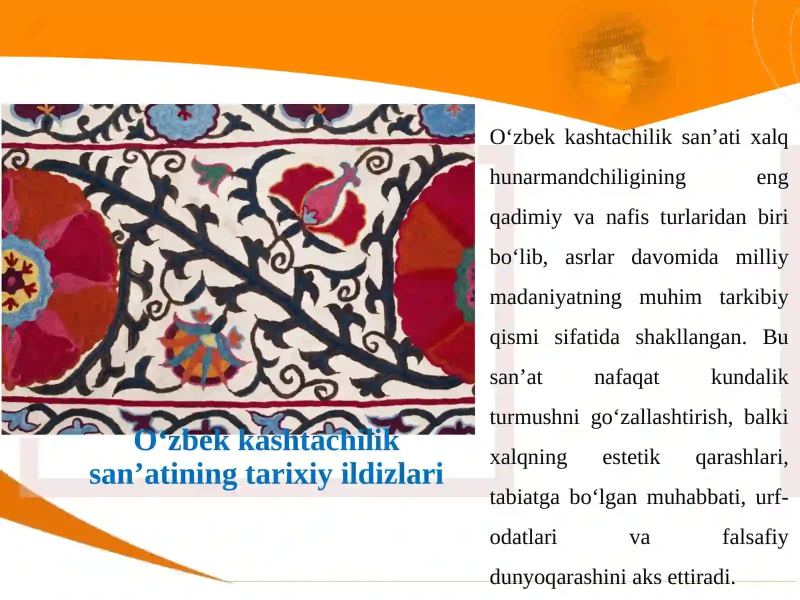 Mustaqillik yillarida kashtachilik san'ati tarixi 4
