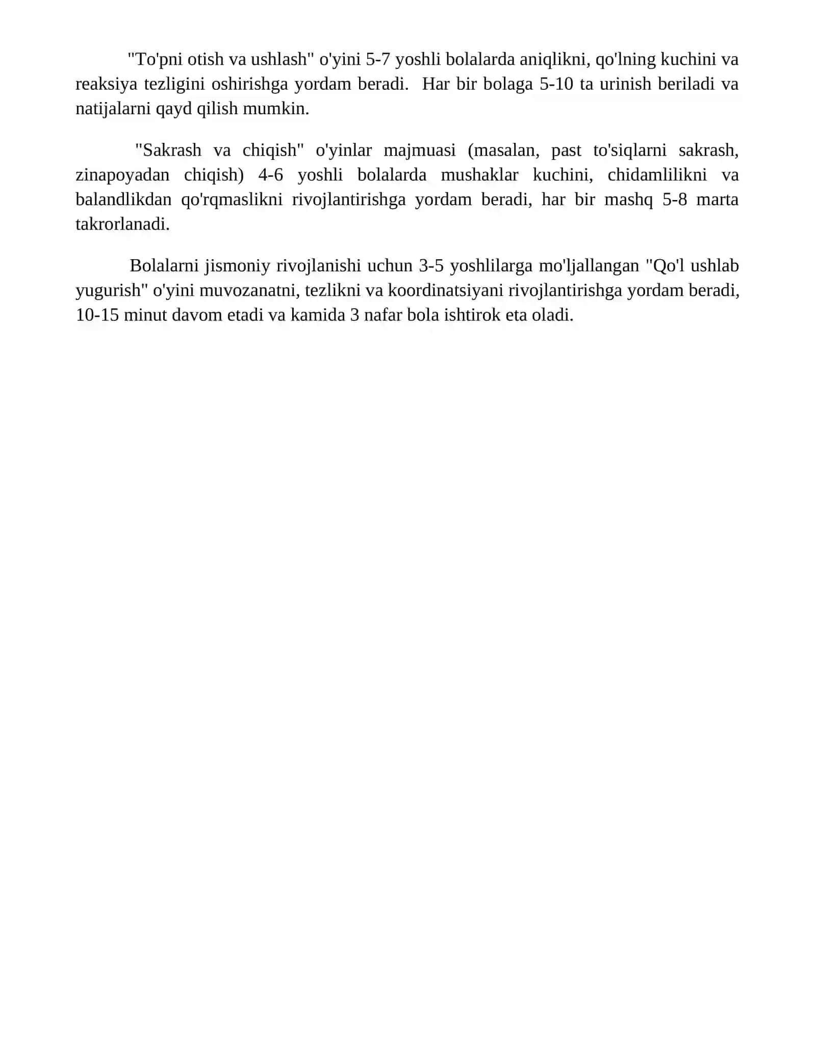 Maktabgacha ta'limda bolalar oʻyinlari 4