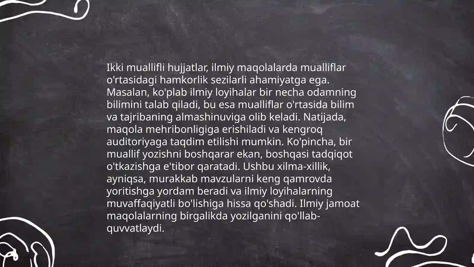 Bir VA ikki muallifli hujjatlarga tavsif yozish 4