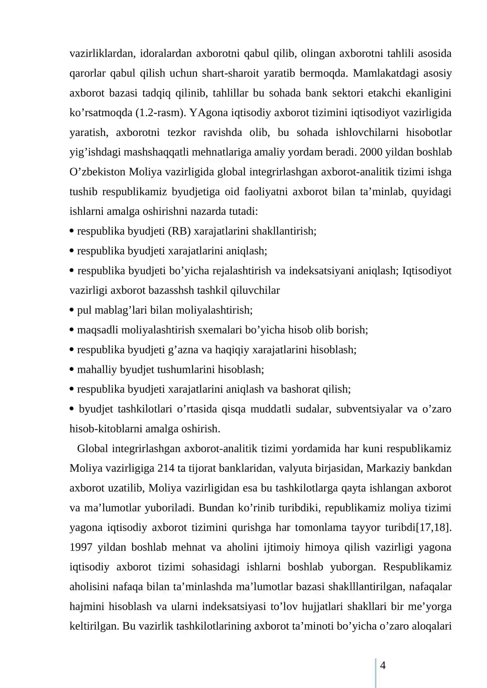 Axborot boshqaruvi tizimlarini modernizatsiya qilishning nazariy asoslari va O‘zbekiston Respublikasida rivojlanish istiqbollar 4