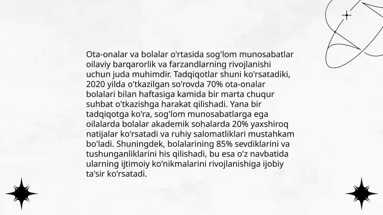 Oila tarbiyasi. O’quvchilarning jismoniy va estetik tarbiyasi 4