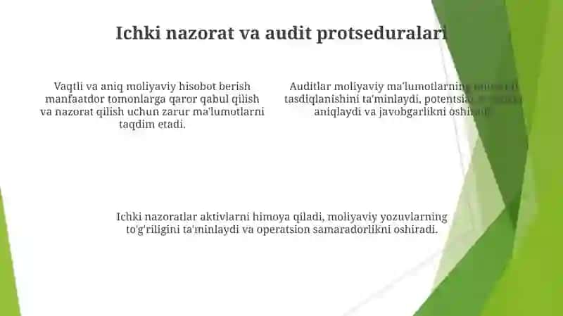 XO‘JALIK YURITUVCHI SUB’EKTLARNING MOLIYAVIY HISOBOT SHAKLLARINI TAYYORLASH VA TAQDIM ETISH 4