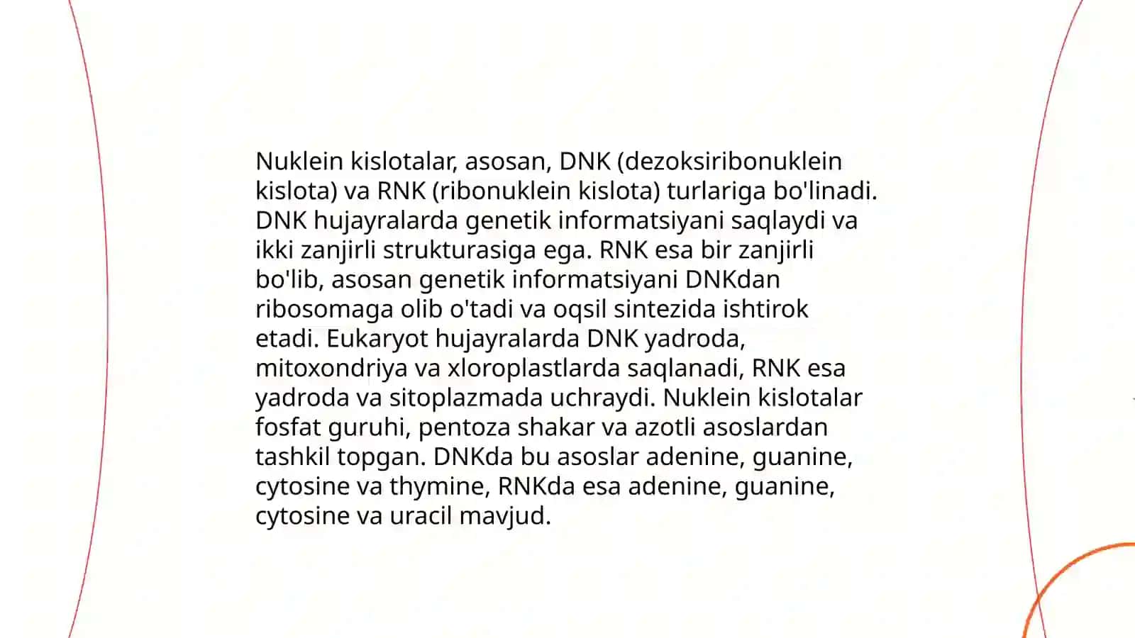 Nuklein kislotalarning strukturaviy tashkil etilishi 4
