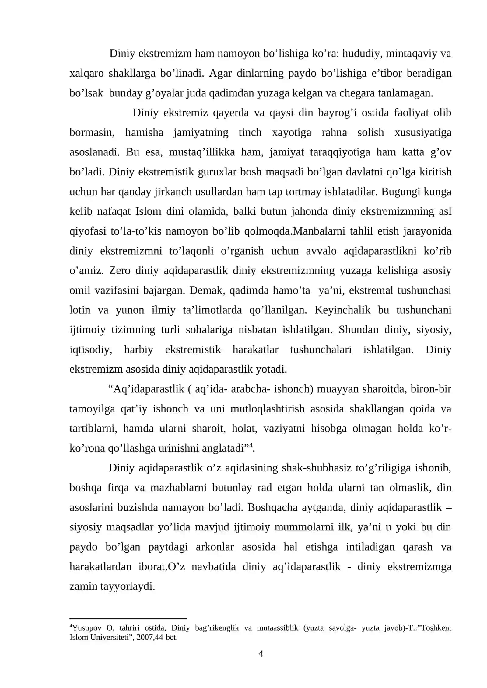 Diniy xarakatlarning ko`payish sabablari 4