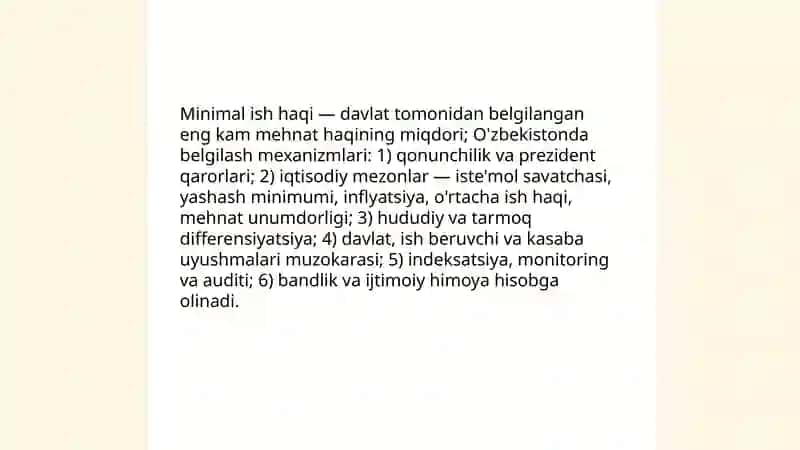 O'zbekistonda ish haqi, ish haqi turlari va ish haqini oshirishning istiqbollari 4