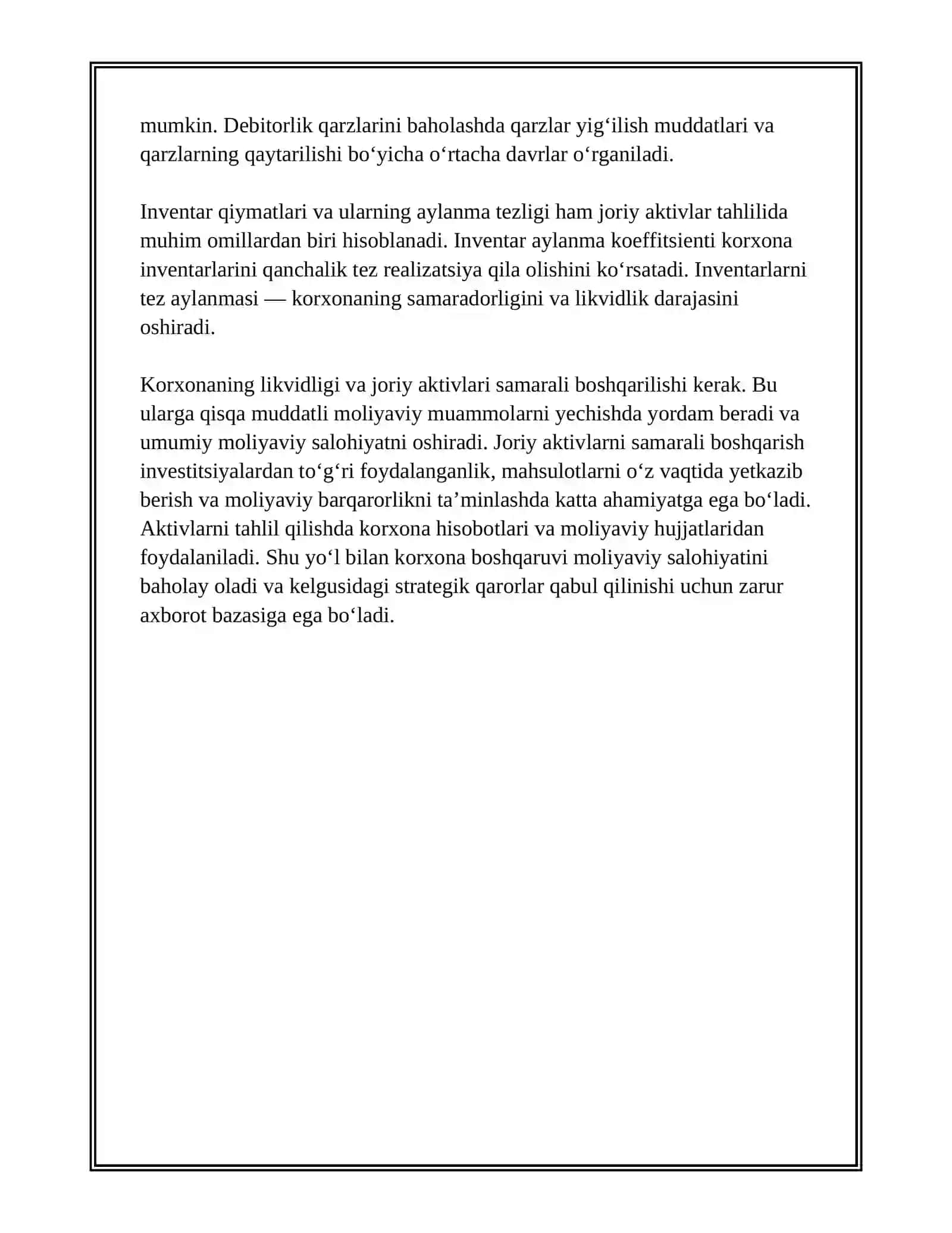 KORXONALAR MOLIYAVIY SALOHIYATINI TAHLIL QILISH 4