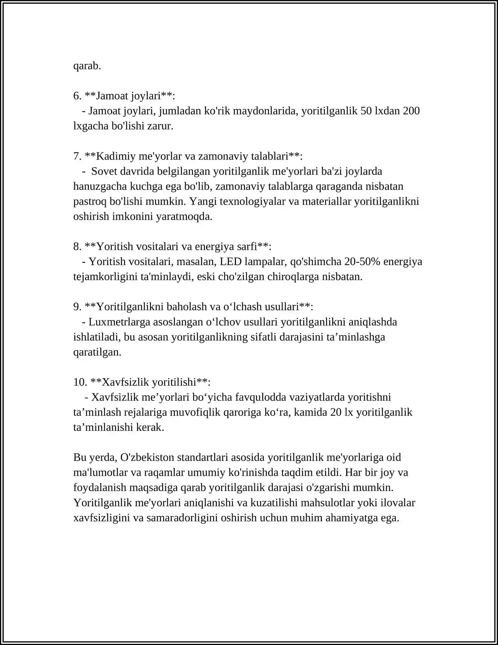 KASALXONA XONALARINI TABIIY VA SUN'IY YORITILGANLIGINI GIGIYENIK BAXOLASH 4