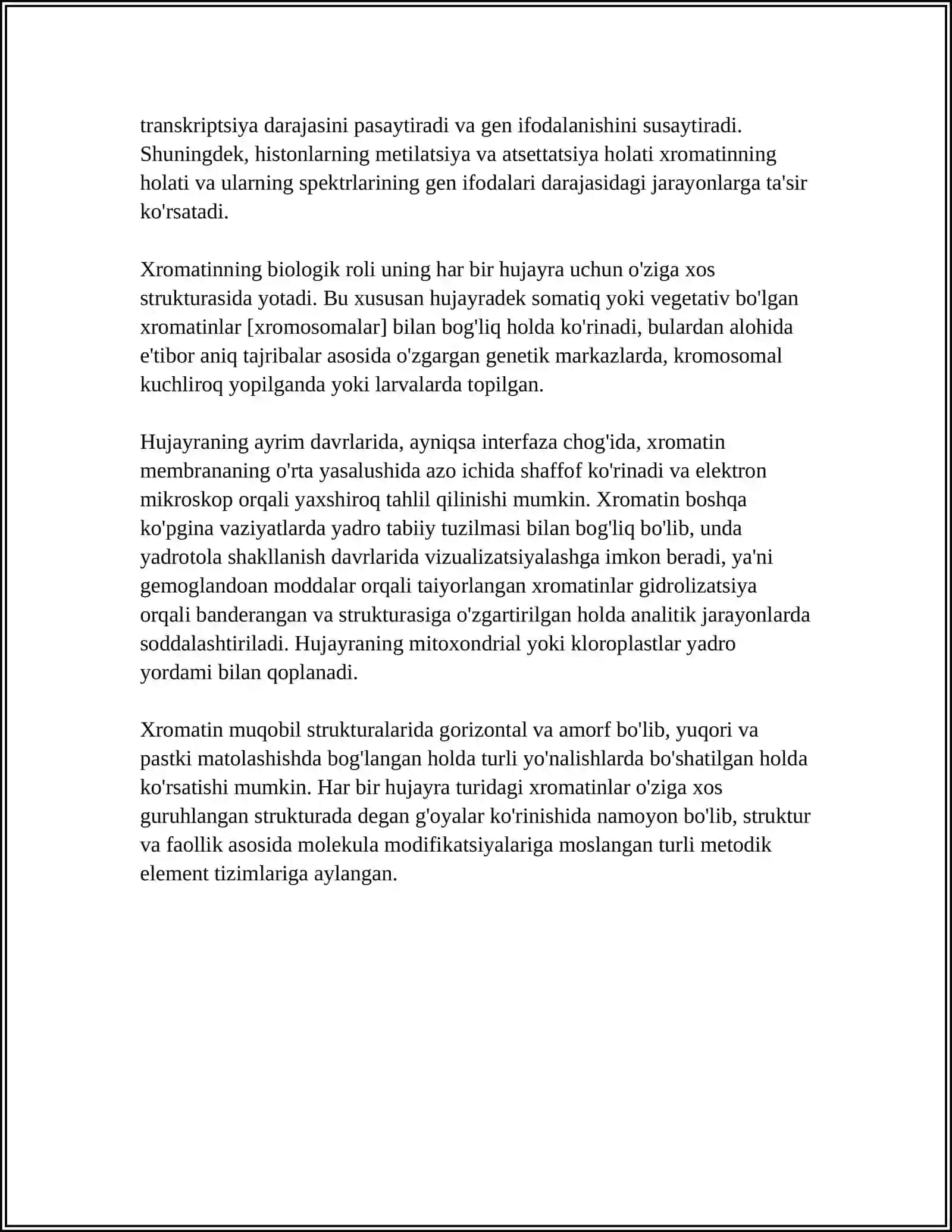 XROMATIN IPINING TUZULISHI VA NUKLEOSOMALAR 4
