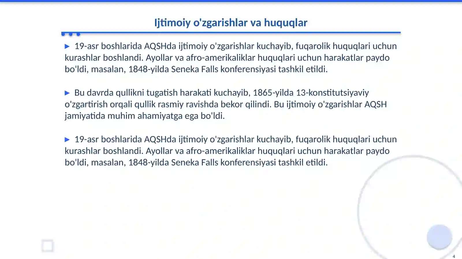 1800-1870-Yillarda AQSH:Fuqorolar va keyingi taraqqiyot 4