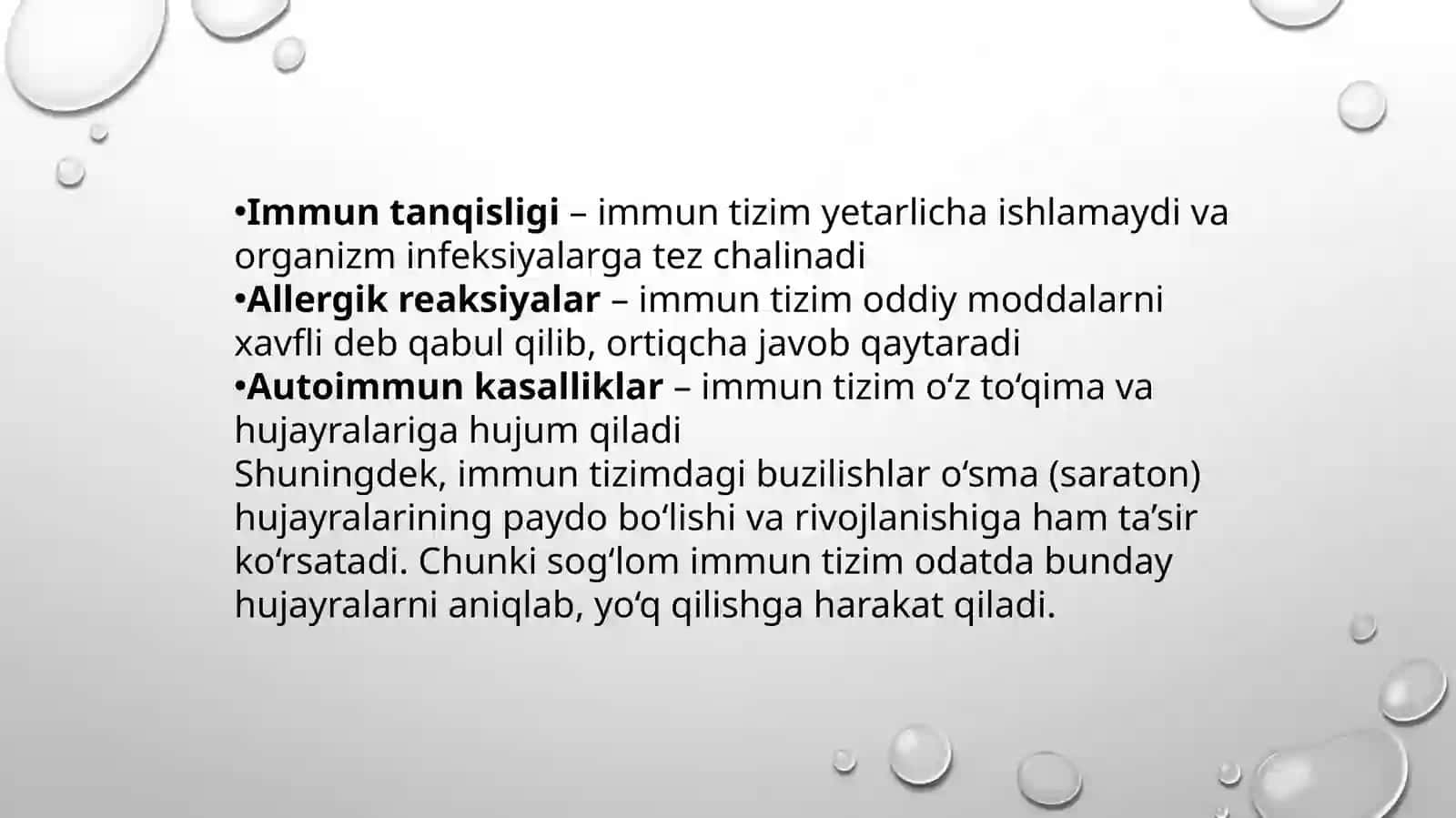 IMMUNOPATOLOGIYA, O’SMA XUJAYRALARNI KELIB CHIRISHIDAGI AHAMIYATI 4