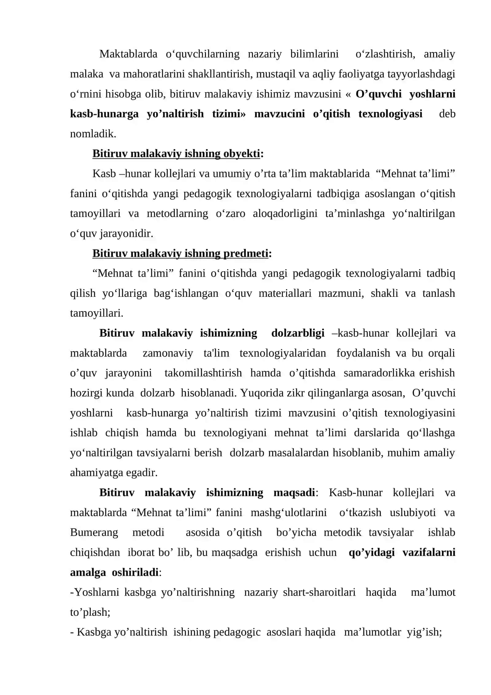 “O’quvchi yoshlarni kasb-hunarga yo’naltirish tizimi” mavzusini o’qitish texnologiyasi (8-sinf misolida) 4