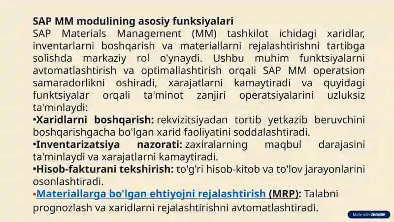 SAPTizimidaMateriallarniBoshqarish(MRP) 4