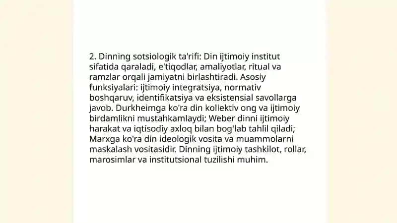 Dinga berilgan ta'riflar va dinlar tasnifi 4