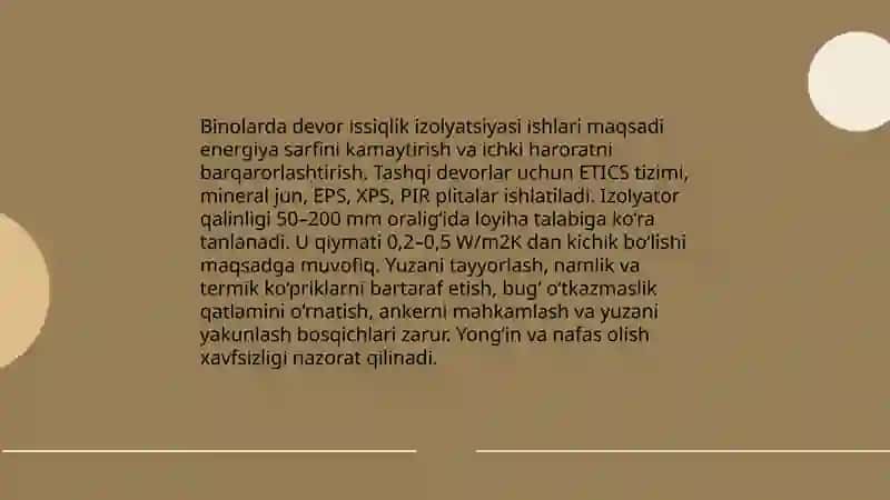 Issiqlik izolyatsiyasi ishlari 4