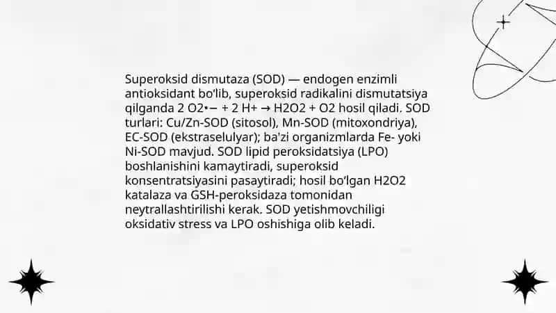 Antioksidant himoya tizimi (enzimli va noenzimli) 4