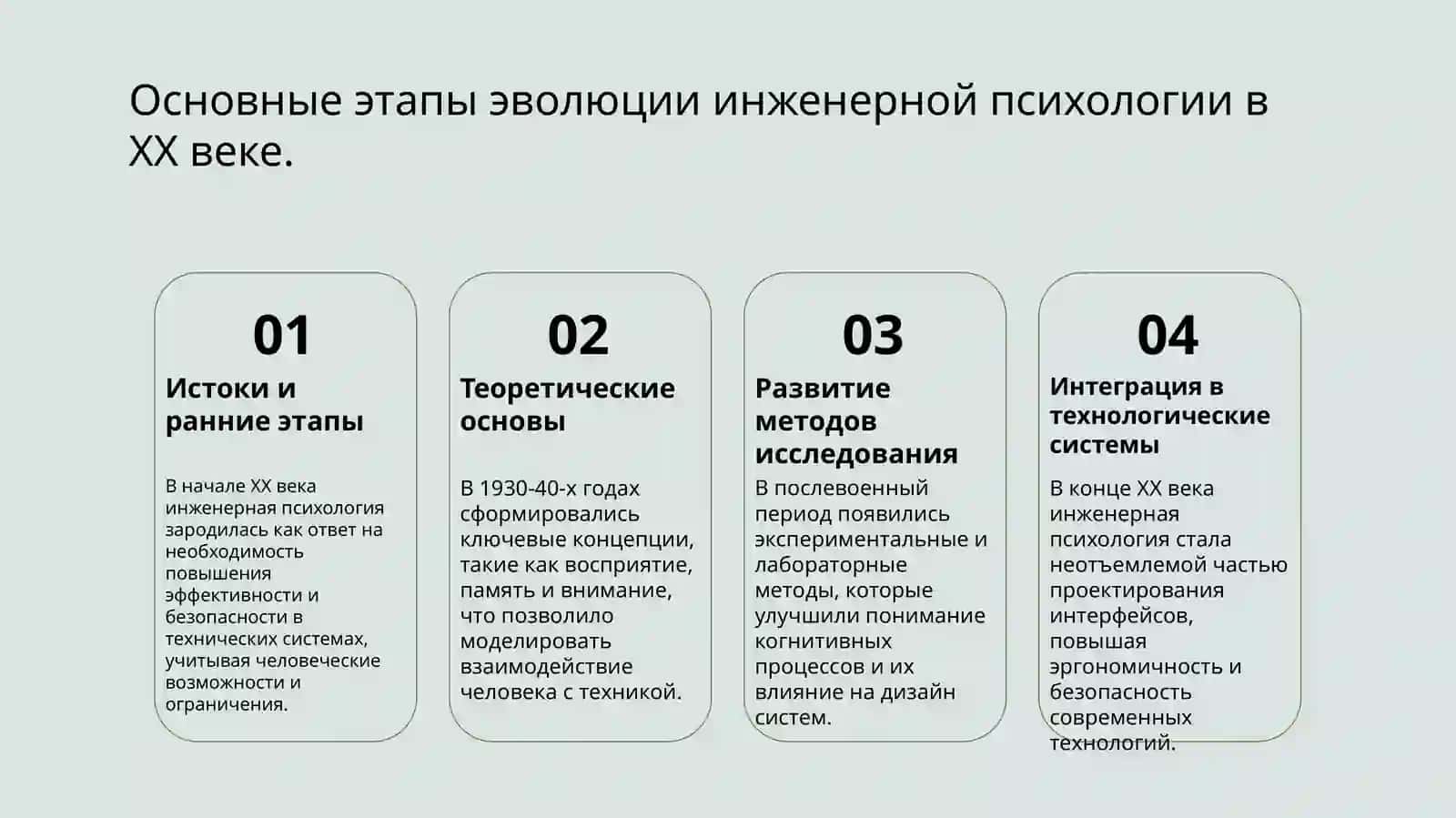 История возникновения и развития инженерной психологии 4