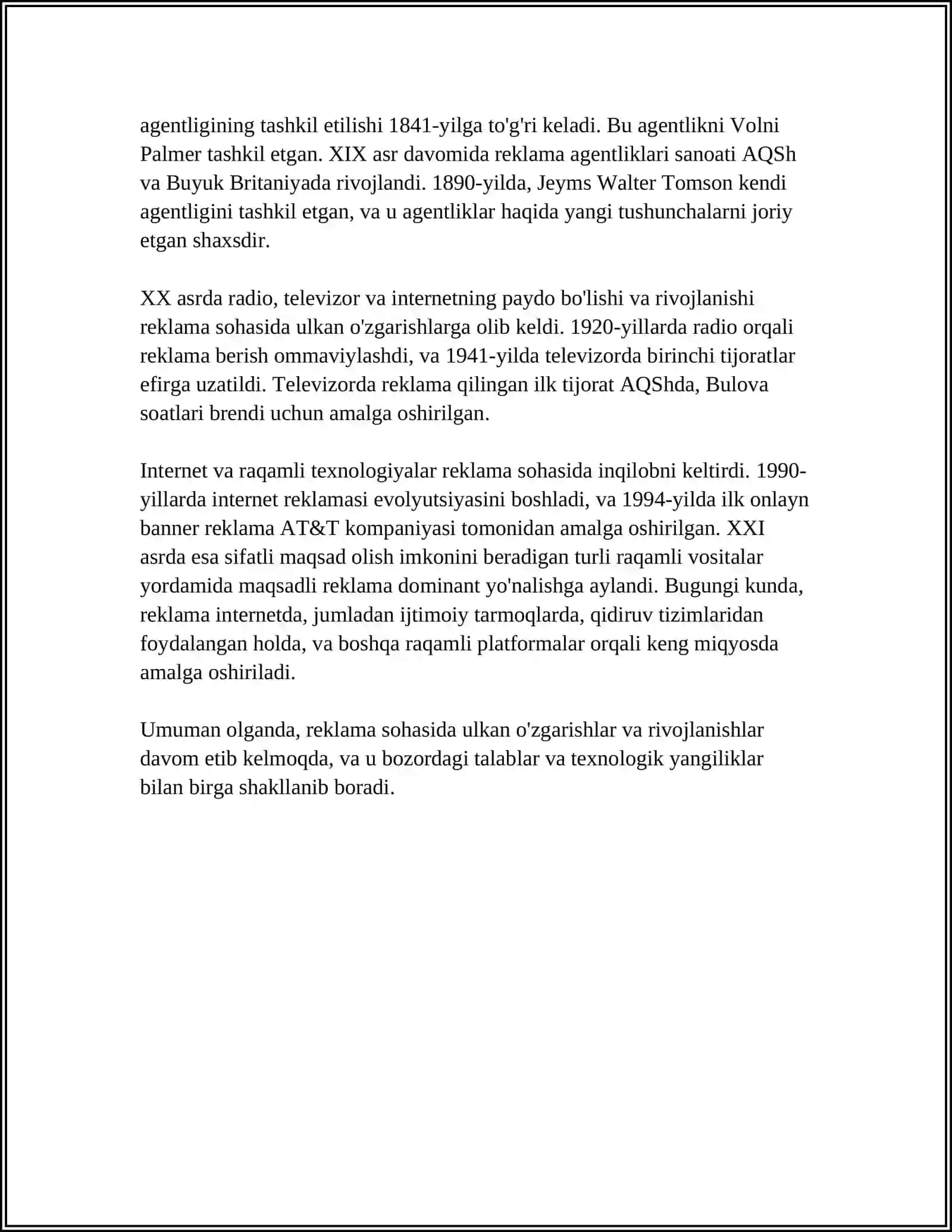 REKLAMA TUSHUNCHASI, MOHIYATI VA VAZIFALARI 4
