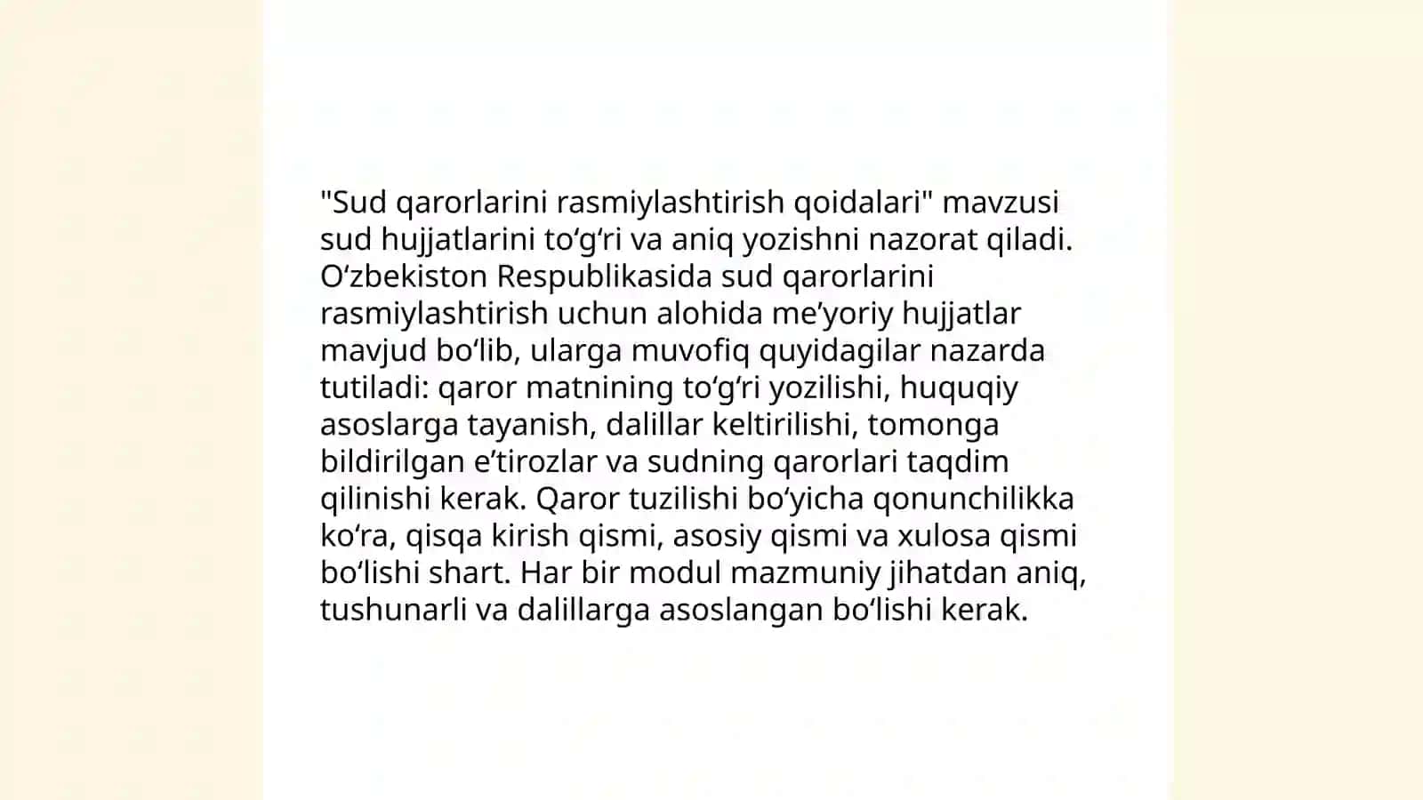 Sud hujjatlarining yuridik texnikasi 4