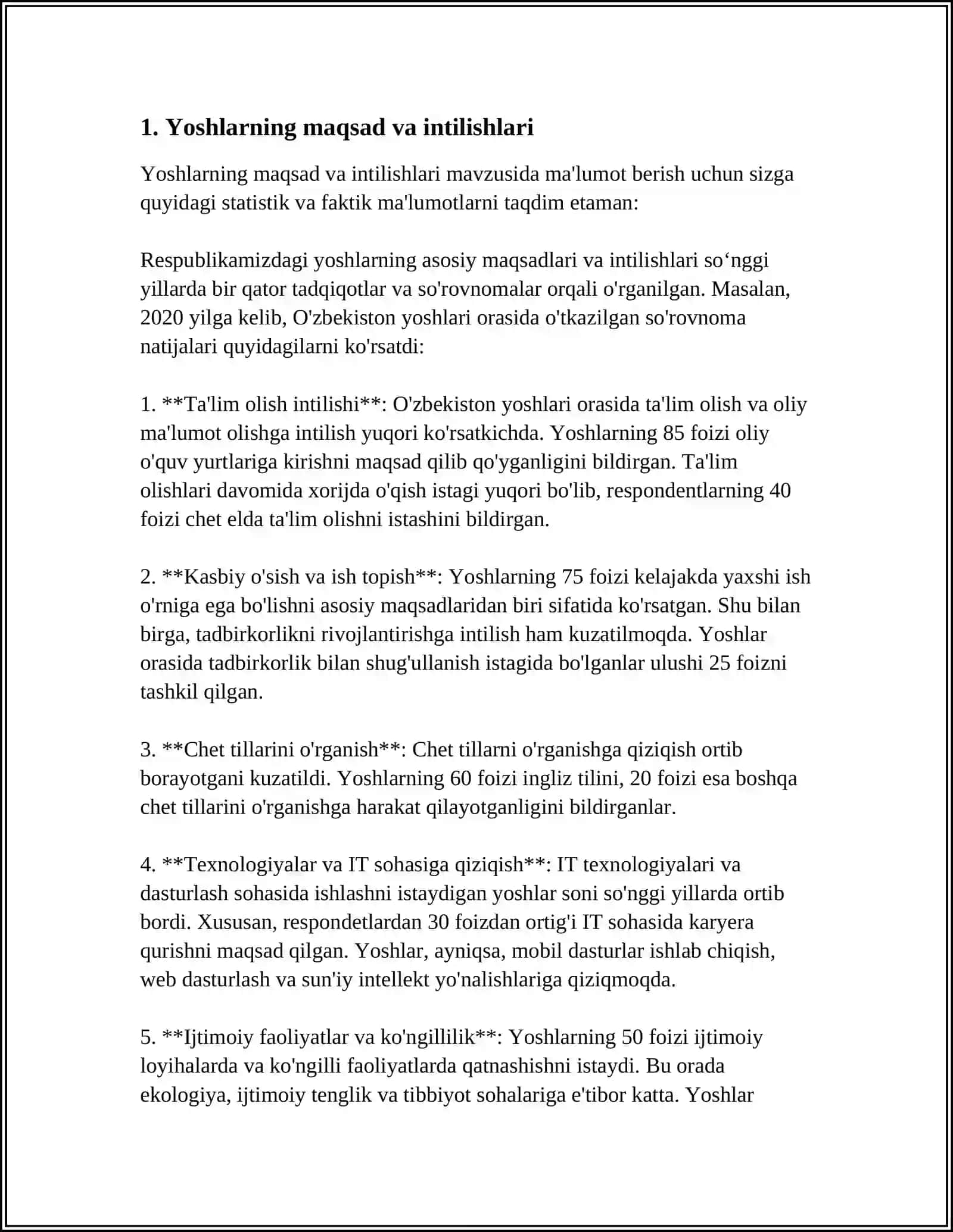 M.BEXBUDIYNING"YOSHLARGA MUROJAAT" VA "MUXTARAM YOSHLARGA MUROJAAT" MAQOLALARINI TAHLIL ETISH VA ESSE TAYYORLASH 4