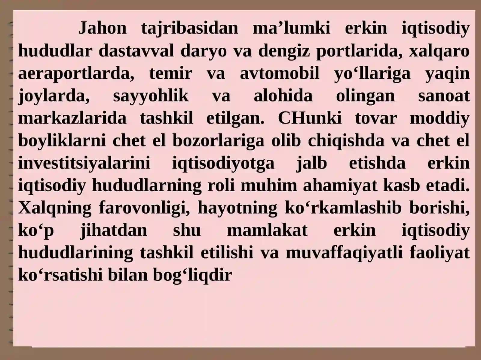 Jаhоn iqtisоdiyotidа erkin iqtisоdiy hududlаrning tutgаn o‘rni 4