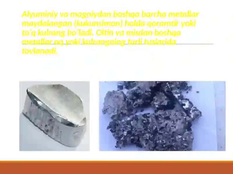Metallarning fizika va kimyoviy xossalari 4
