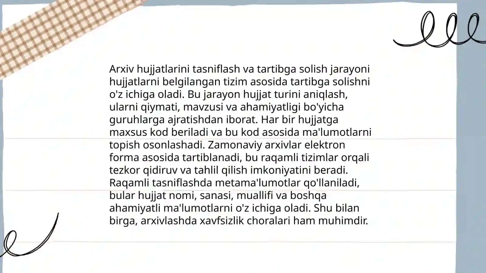 Arxivshunoslik mutaxassislarini tayyorlash tizimi 4
