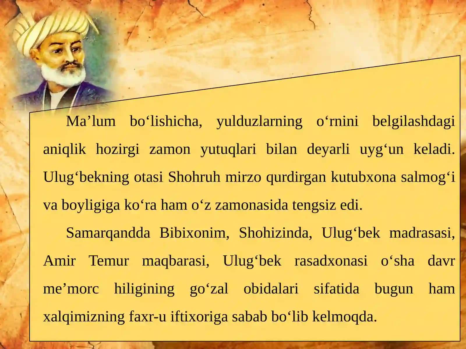 10-sinf Adabiyot fanidan Alisher Navoiy hayoti va ijodi dars taqdimoti 4