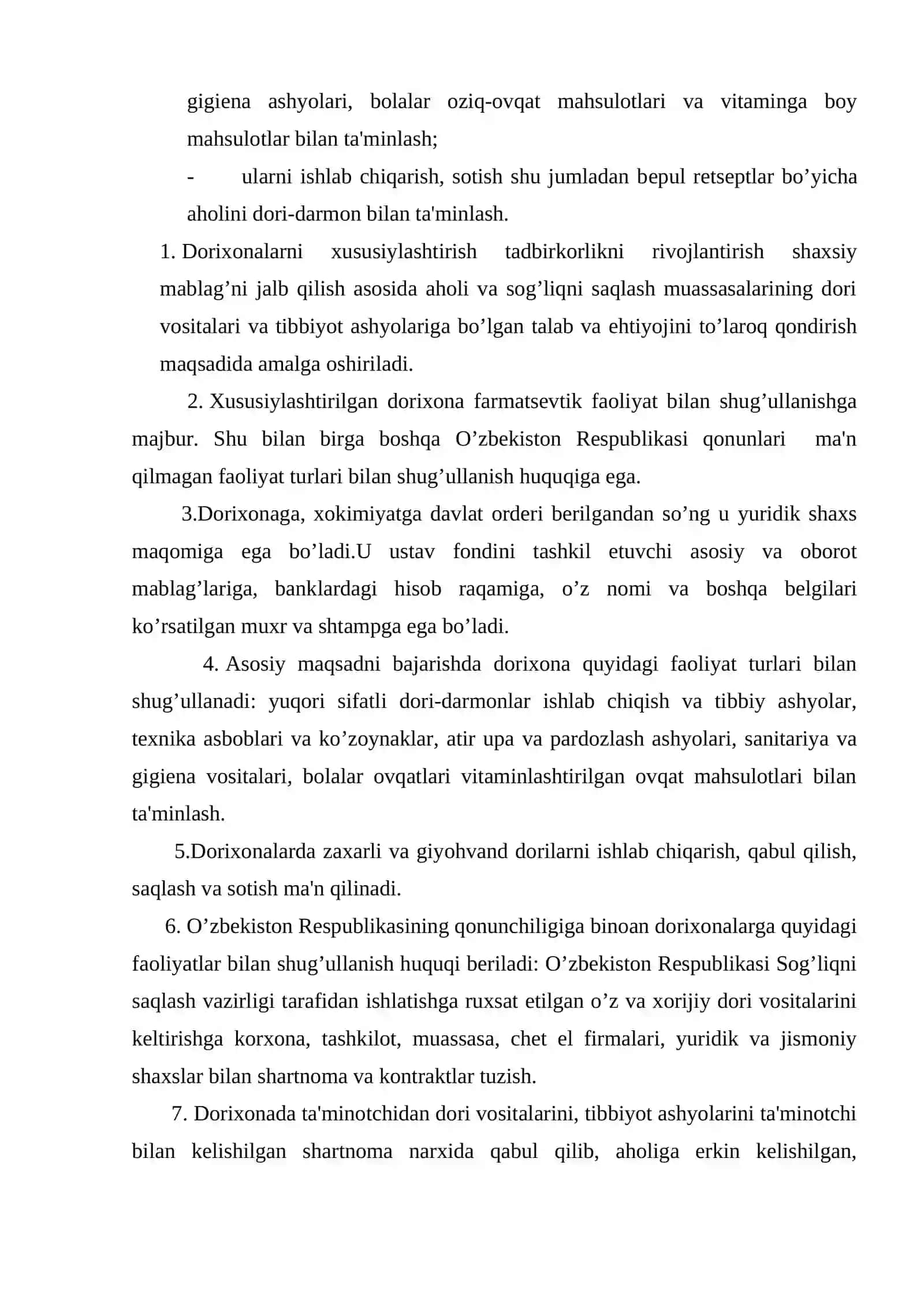 Dorixonalar ishini tashkil qilish 4