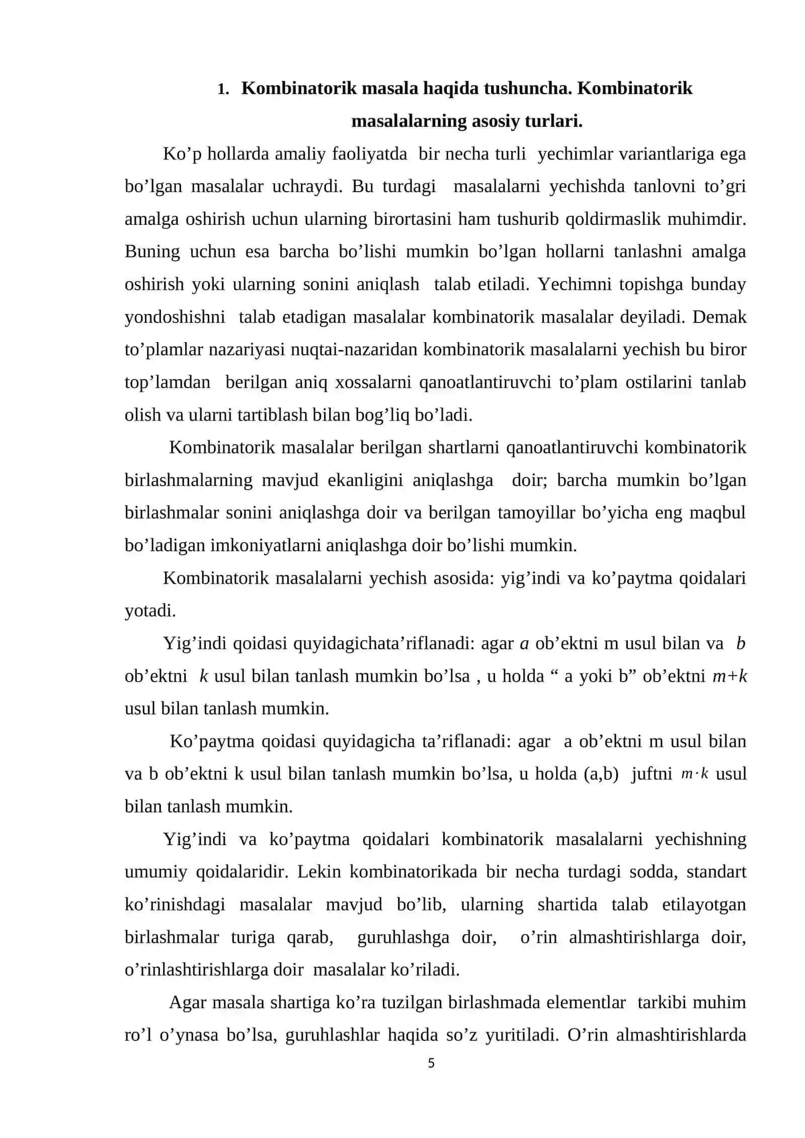 Elementlari takrorlanuvchi guruhlashlar 4