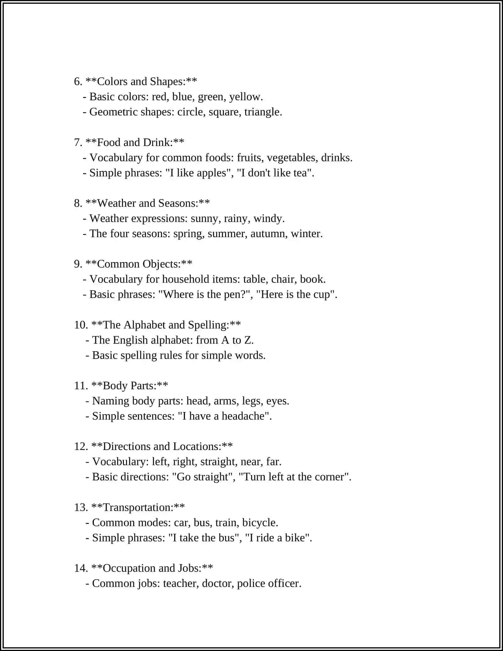 DESTINATION B1 VOCABULARY THEMA 1, 2, 3 4