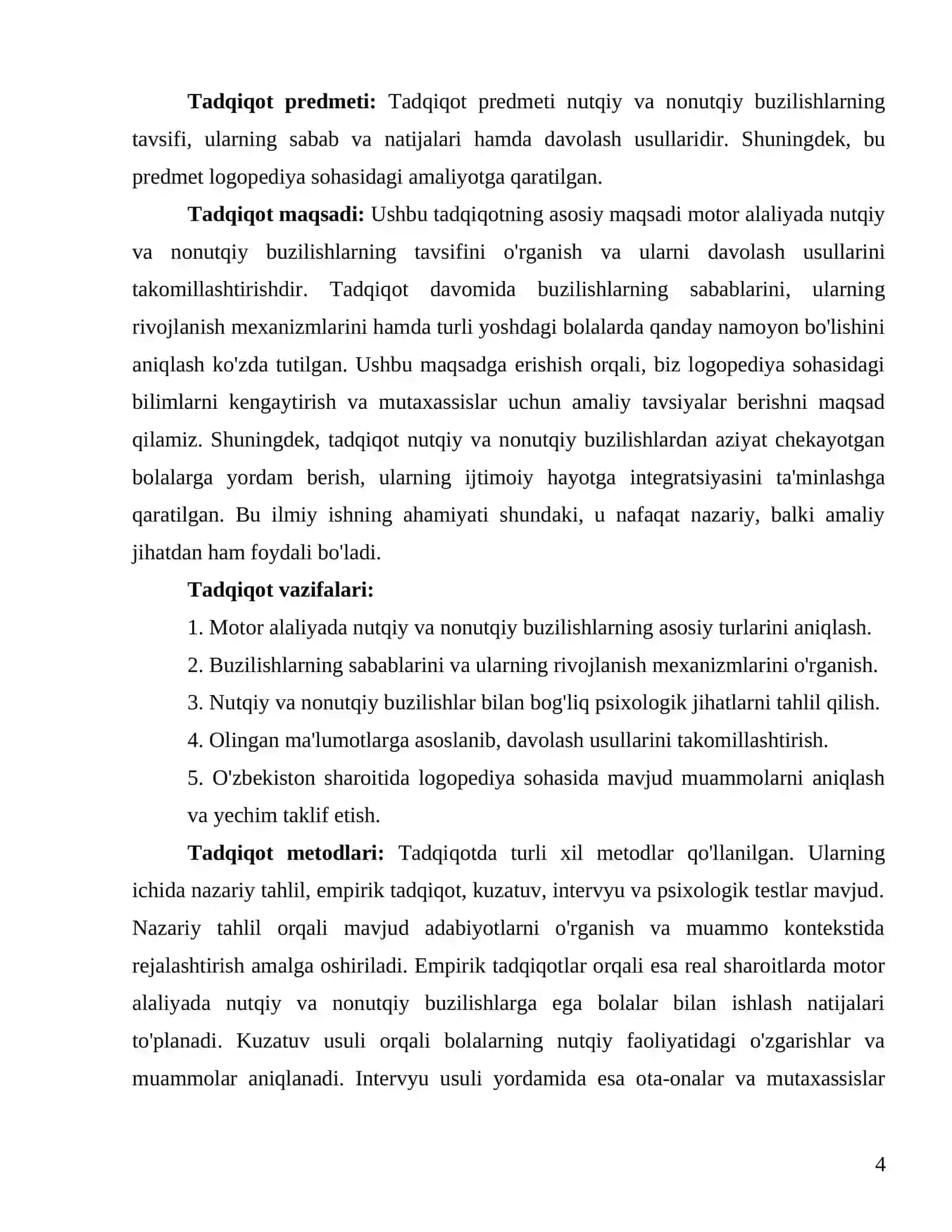 LOGOPEDIYA FANIDAN KURS ISHI 4