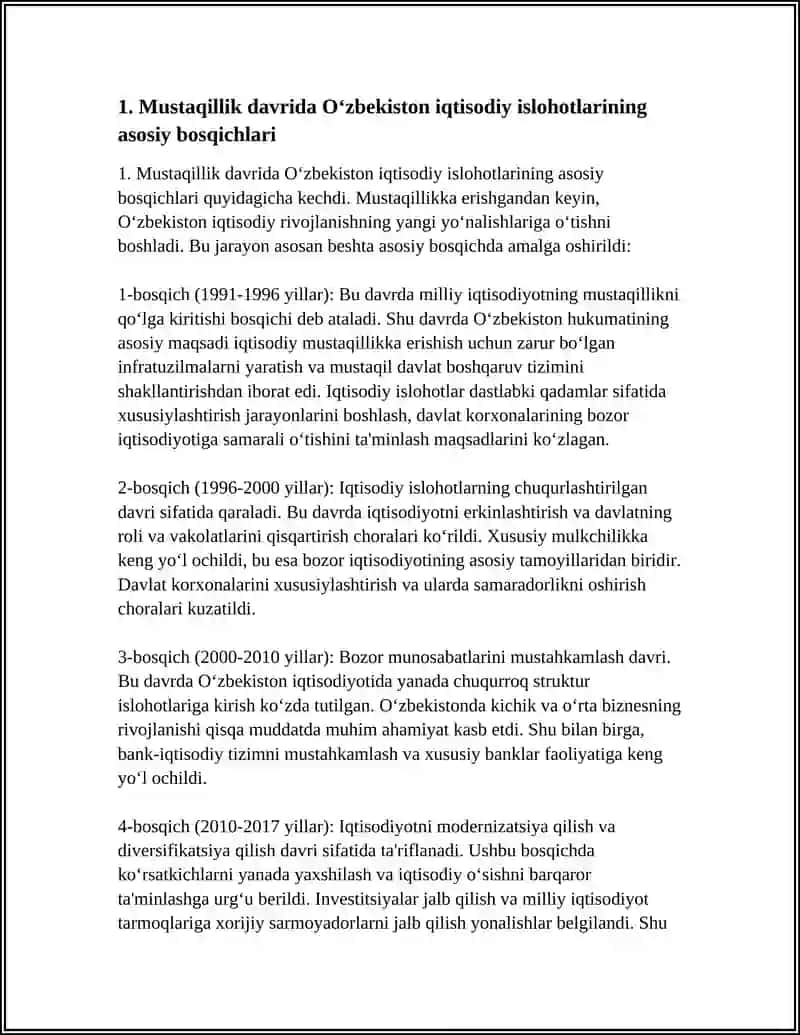 IQTISODIY ISLOHOTLAR, XUSUSIY MULKCHILIKNING SHAKLLANISHI 4