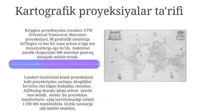 Kartografik Proyeksiyalarni Ta'riflash 4